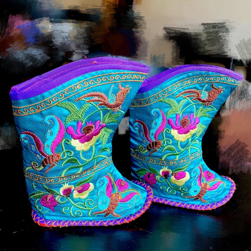 Chinese Embroidered Baby Boots
